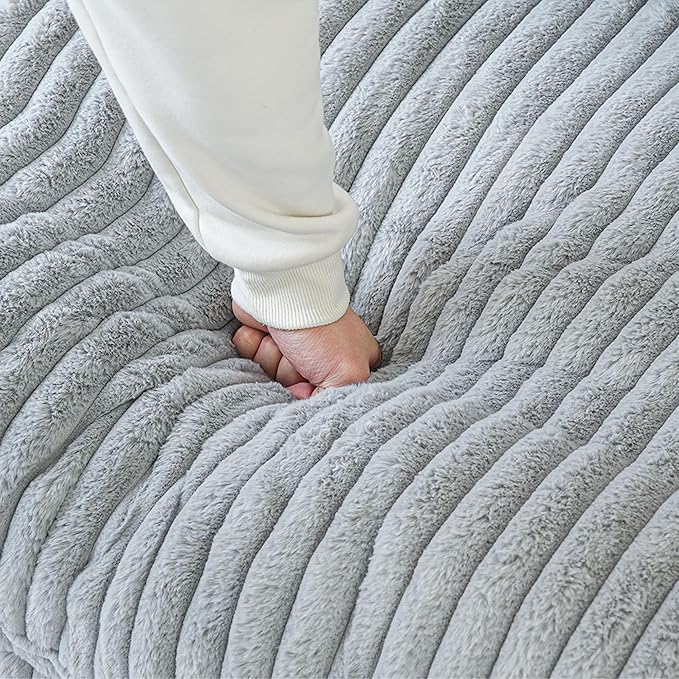 JACH 78.74 Love Seat Sectional Couches Convertable Modular Sofa with Chaise Ottoman Modern Deep Seat Couch Sofa Covers Washable Minimalist Plush Sofas for Living Room Apartment Light Grey