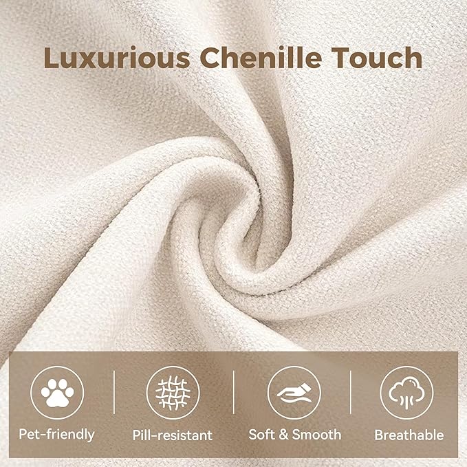 120.5 Modular Sectional Sofa Chenille Upholstered Boneless Couch Modern Deep Seat Cloud Sectional Couches for Living Room Oversized 3 Seater Couch No Assembly Beige