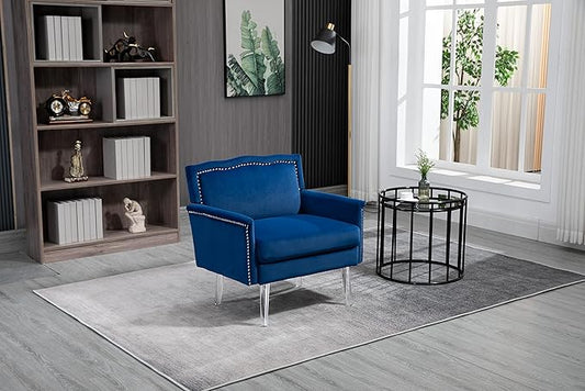 Accent ChairLiving Room Chair Leisure Single Sofa with Acrylic feet