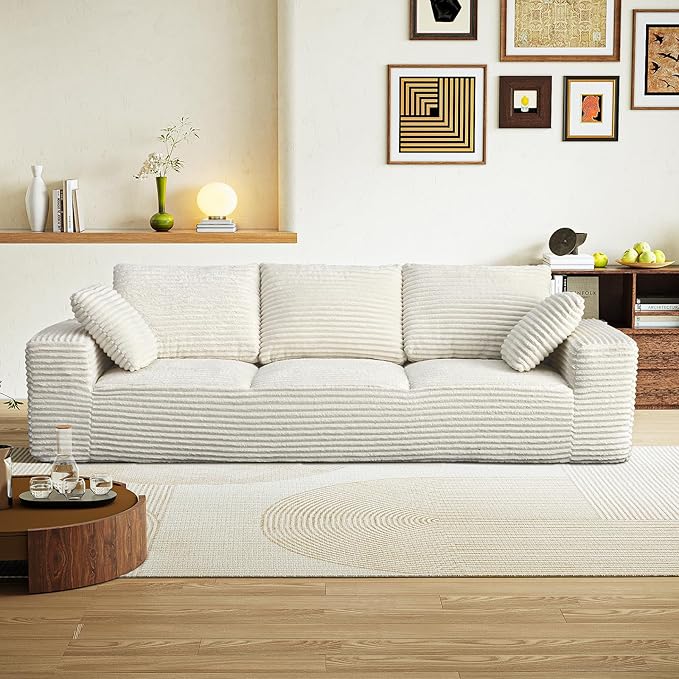 Modular Sectional Sofa Cloud Couch Corduroy Fluffy Couch Sectional Couches for Living Room