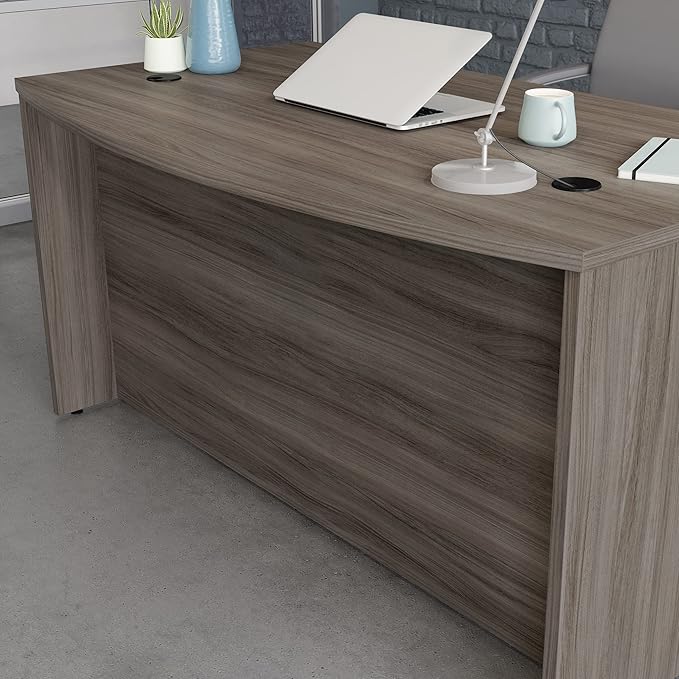 OfficeWorks by Sauder Affirm 60'' Bow Front Desk Shell L: 34.25'' x W: 59.06'' x H: 29.29'' Hudson Elm