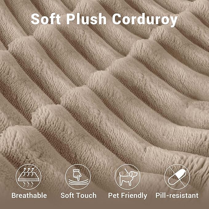 105 Cloud Sectional Couch with L-Shape Chaise Modular Deep Seat Sofa No Assembly Required Upholstered Couches for Living Room Bedroom (Gray Plush Corduroy Right Facing Chaise)