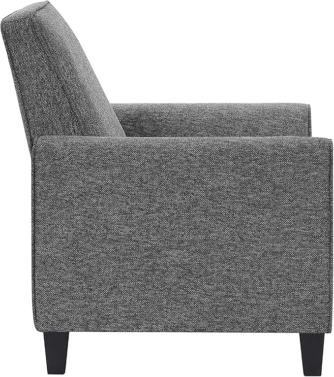 24/7 Shop at Home Mulvane Modern Recliner Chair with Push Back &amp Foot Rest Single Couch with Fabric Upholstered &amp Plastic Legs Sofa Reclinable Individual for Bedroom Living Room Home Offic
