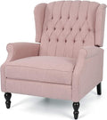 Christopher Knight Home Salome Push Back Recliner Light Blush Dark Brown