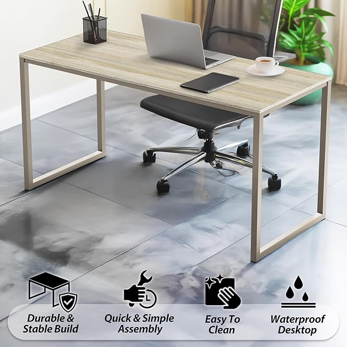 SHW Mission 48-Inch Home Office Computer Desk Maple