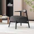 Cozy Black Fabric Accent Chair for Living Room Bedroom or Study
