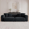Sectional Couches for Living Room102inch Cloud Couch Modular Sectional SofaModern Corduroy Couch Love SeatCushion Covers Removable&amp Washable (Black)