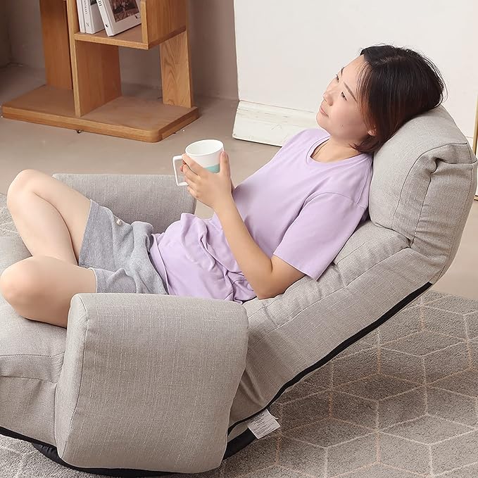 YAFF Adjustable Head and Waist Game Chair Lounge Chair in The Living Room 360 Degree rotatable Sofa ChairRotatable seat Leisure Chair Deck ChairLeisure Sofa and Lounge Chair combination-2598