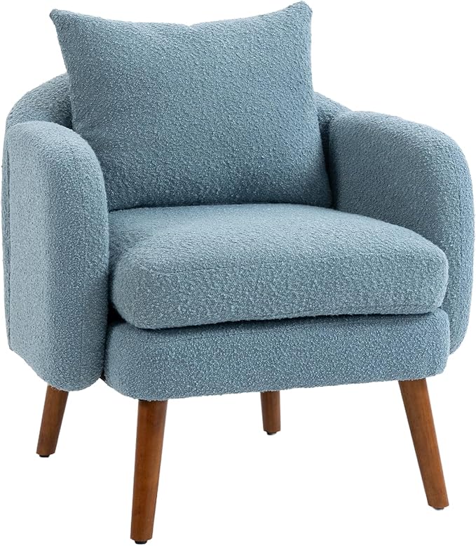Wood Frame Armchair Modern Accent Chair Lounge Chair for Living Room