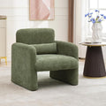 GarveeHome Accent Chair with Arms Modern Chenille Fabric Living Room Chair28.5 X 27 in Comfy Accent Chair Upholstered Armchair Leisure Single Sofa Chair for Bedroom Office ApartmentGreen