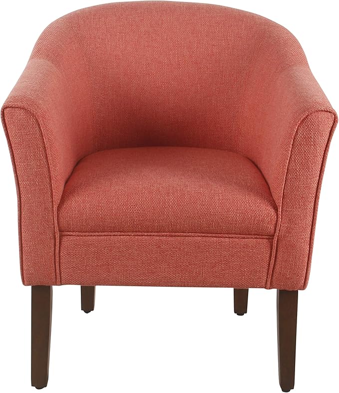 HomePop Barrel Shaped Accent Chair polyester and wood Orange