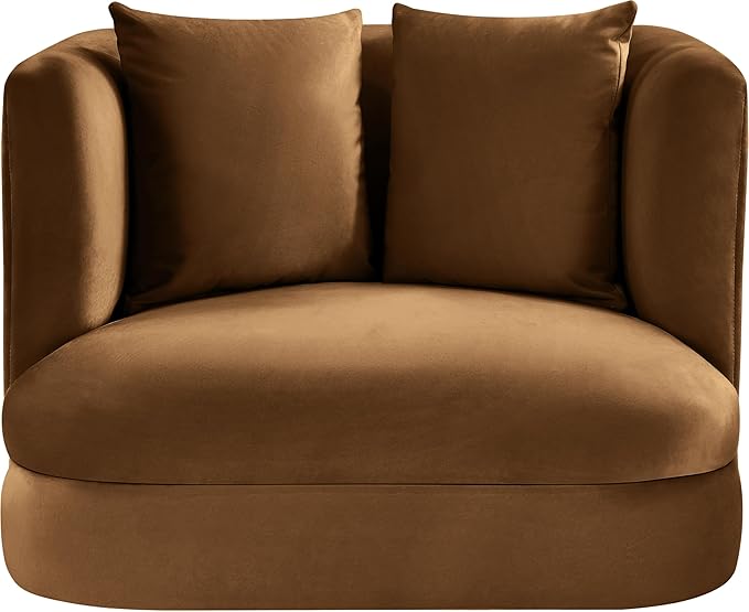 Meridian Furniture Alder Saddle Velvet Accent Chair