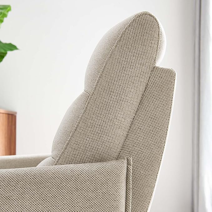 Modway EEI-6738-OAT Etta Upholstered Fabric Lounge Chair Oatmeal