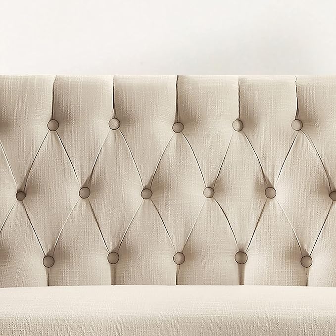 Rosevera Loveseat Sofa for Living Room - Linen Classic Beige