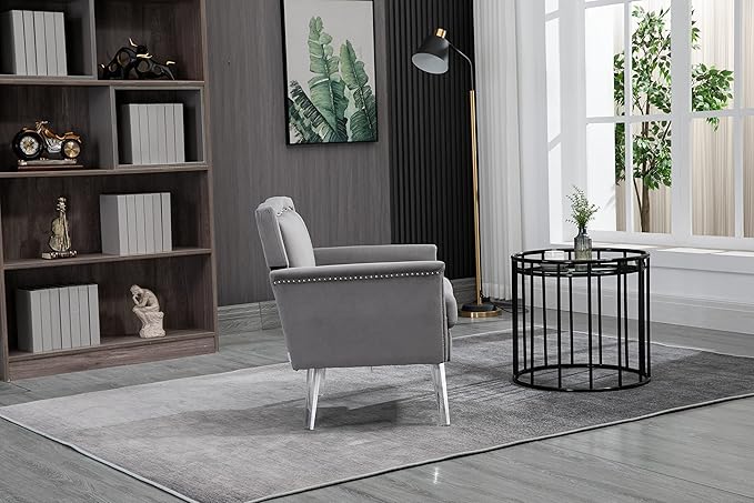 Accent ChairLiving Room Chair Leisure Single Sofa with Acrylic feet