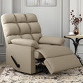 Relaxing Lazy Boy Recliner Chair for AdultsSmall Recliners for Small SpacesManual Recliner Chair for BedroomRelaxing Reclining Chair with Backrest &amp Footrest for Living RoomOverstuffed (Khaki)