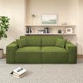 Cloud Modular Sectional Sofa Boneless Couch Sectional Couches with Deep Seat Loveseat Couch for Living Room Chenille Memory Foam Sofas No Assembly RequiredGreen