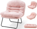DUMOS Comfy Saucer ChairFoldable Padded Chairs for Bedroom Dorm &amp Gaming Foldable Fashion Floor Chair with Back Support for Small SpacesHot Pink