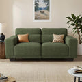 Pipishell 65 Modern Couch with Deep Seats and Wide Armrests Loveseat Couches for Living Room Comfortable Love Seat Sofa with Sturdy Frame Removable &amp Washable Covers Green