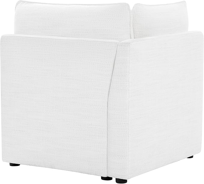 CHITA Modern Down Filled Upholstered Middle Corner Sectional for Modular Couch Cream
