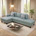 L Shaped Sectional Modern Sofa - Convertible Leather Sleeper Bed Couch Set with Reversible Chaise Lounge Modular Cloud Couch for Living Room Apartment