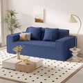 75'' Cloud Loveseat Sofa No Assembly Required Comfy Deep Seat Teddy Couches 1 pcs for Living Room Bedroom Apartment(Teddy Fabric-Blue)