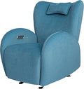 EONIX Stylish Power Glider Rocker Recliner Chair Dual Motor Independently Controlled Footrest and Backrest Detachable Headrest Lazy Boy Recliner Chair for Living Room SXXY010041 Teal Blue