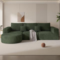 110 Modular Sectional Sofa Couches Cloud Couches for Living Room Boneless Sofa with Deep SeatL-Shape Couch with ChaiseNo Assembly RequiredGreen1 PCS