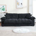 90.55 Black Loveseat Sofa for Living Room Cloud Couch Deep Sectional Sofa for Small Spaces 2 Seater Small Loveseat with Wide Armrest Pillows Comfy Sleeper Sofa Bed Black