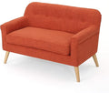 Christopher Knight Home Mariah Mid-Century Modern Loveseat Muted Orange