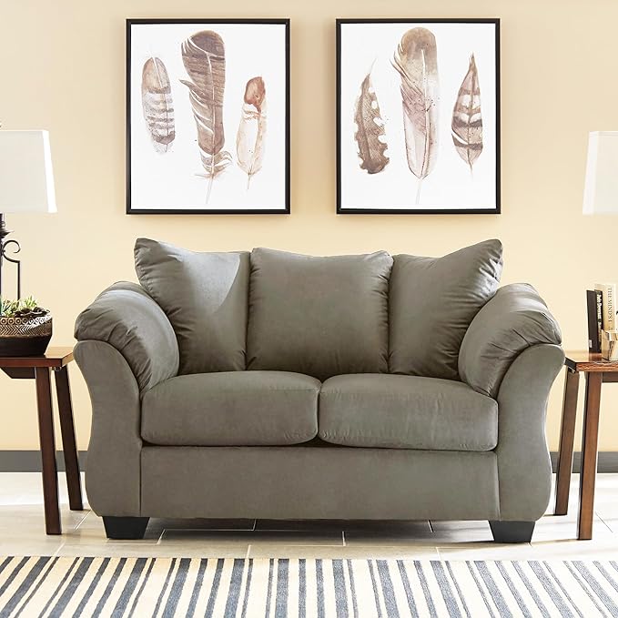 Signature Design by Ashley Darcy Casual Plush Loveseat Grayish Brown