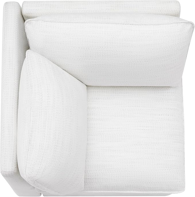 CHITA Modern Down Filled Upholstered Middle Corner Sectional for Modular Couch Cream