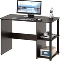 SHW 35-Inch Home Office Cyrus Desk with Open Storage Shelves Espresso