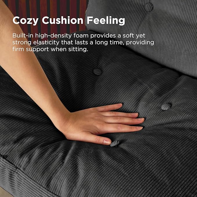 Nouhaus Balloon Criss Cross Chair Cross Legged Swivel Vanity Chair with Wide Comfy Padded Seat Armless No Wheels Fabric Modern Home Lounge Chairs for Living RoomBedroom(Black)