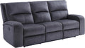 Steve Silver Furniture Lovell Upholstered Power Reclining Sofa Zero Wallhugger w/USB-Charging Port Charcoal Plush and Space-Saving Design Living Room Home Theater 42 D x 87 W x 42 H Grey