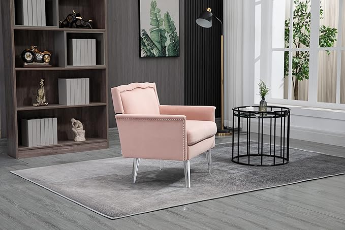 Accent ChairLiving Room Chair Leisure Single Sofa with Acrylic feet
