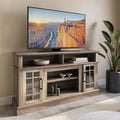 BELLEZE Traditional 58 Inch Rustic Wood TV Stand &amp Media Entertainment Center Console Table for TVs up to 65 Inches with Open Storage Shelves &amp Cabinets - Astorga (Ashland Pine)