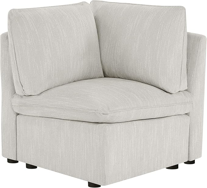 CHITA Modern Down Filled Upholstered Middle Corner Sectional for Modular Couch Snow