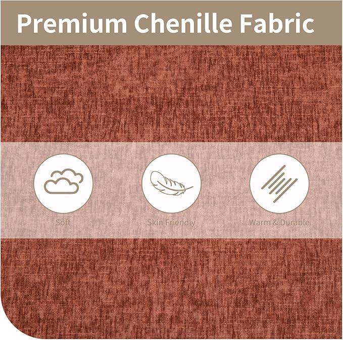 4 in-1 Folding Convertible Sofa Bed78.8 Folding Floor Mattress Couch Comfy Chenille Boneless Couch Lounge Loveseat with Pull Out Bed No Assembly (Orange)