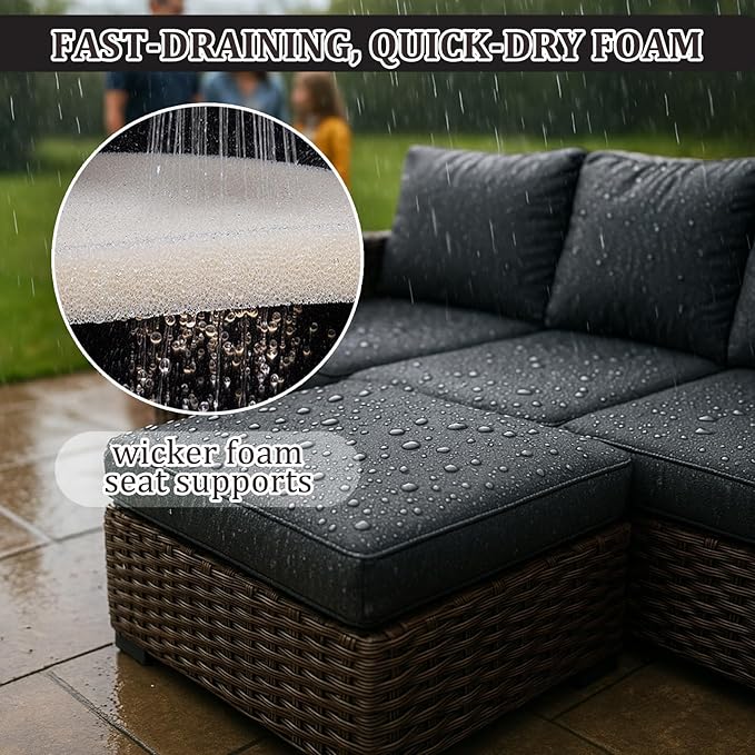 HAVARGO Couch Cushion Support for Outdoor Sagging Seat 20x20x2 Inches Couch Supports for Sagging Cushions Quick-Drying and High Density Foam Sofa Cushion Support with Anti Slip Mesh Fabric Set of 2