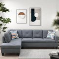 L Shaped Couch Modular Sectional Sofa with Chaise Modern Modular Sofas Furniture Sofa Couches for Living Room/Apartment/Office/Bedroom Dark Grey