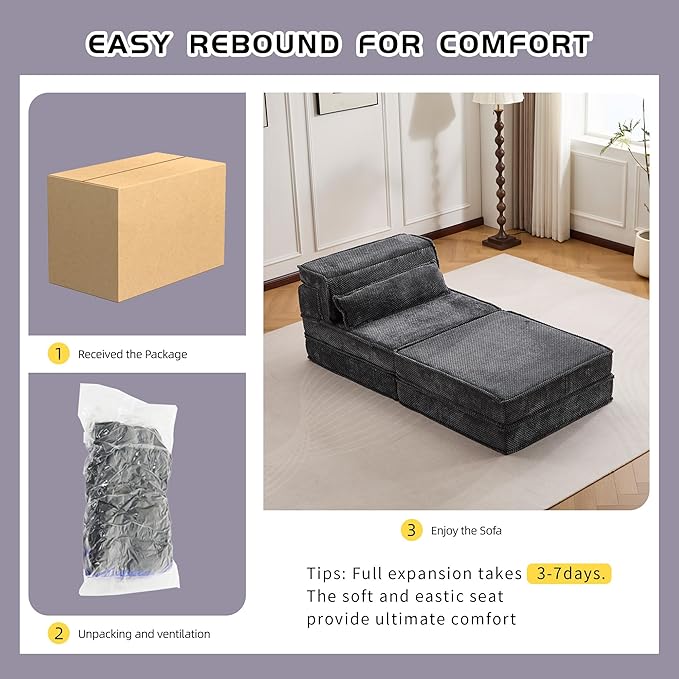 KEIKI 2Seat Modular Velvet Sofa Couch with Chaise Memory Foam for Living Room Home Office Style Conscious Homeowners Cozy Warm Perfect for Entertaining Relaxation Classic Refined Design Dark Grey