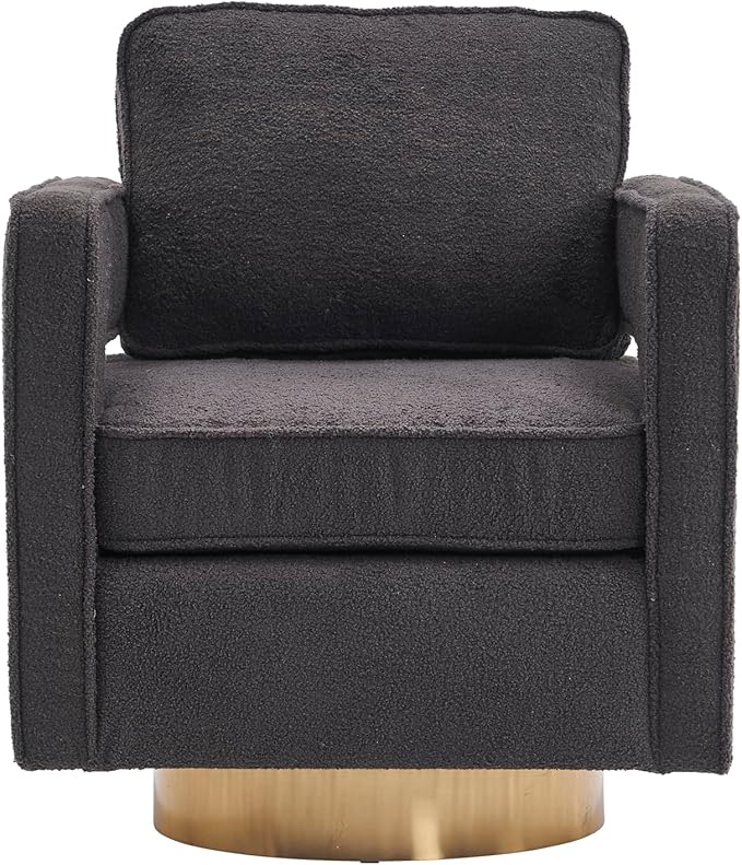 Swivel Barrel Chair for Living Room360 Degree Swivel Club Modern Accent Single Sofa Chair Small Leisure Arm Chair for Nursery Hotel Bedroom Office