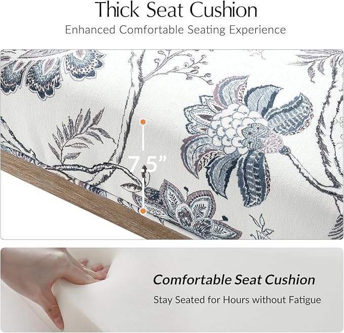 HULALA HOME Floral Accent Chair Set of 2 with Solid Wood Spindle Legs and Arms Upholstered Fabric Armchair with Solid Wood Base Patterned Wingback Chair for Farmhouse Living Room Bedroom Jacobean