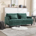 JOYBASE 70 inch Loveseat Sofa Mid-Century Modern Love Seat Couch with Wood Legs Upholstered Comfy Sofa for Living Room Apartment Office Bedroom (Emerald Chenille)