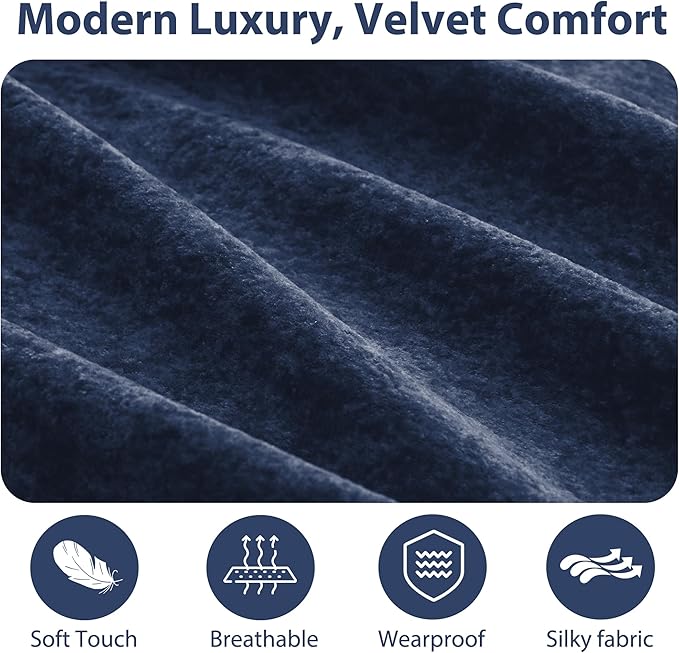 Boneless Couch Sectional Couches for Living Room 80.3'' Cloud U Shape Couch with Deep Seat Comfy Soft Velvet Modular Sectional Sofa with Ottomans Modern 2-Seater Boneless Sleeper Sofa Blue