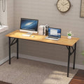 SogesGame Computer Desk62 Inch Large Desk Modern Simple Style Folding TablesHome Office Writing Desk Space Saving Foldable Table No Install Needed AC5BB-157-S8-US
