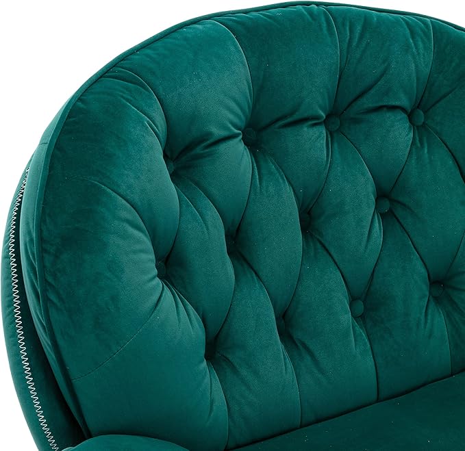 Accent Chair TV Chair Living Room Chair with Ottoman Green