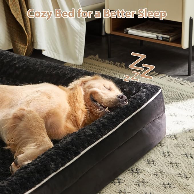 WNPETHOME Dog Beds for Large Sized Dogs Washable Orthopedic Dog Couch Sofa Bed with Waterproof Lining &amp Non-Skid Bottom for Pet Sleeping