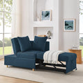 69.7 Convertible Sleeper Chair with Pull Out Bed Modern 3 in 1Comfy Single Reclining Sofa Recliner Futon Armchair with Adjustable Backrest Bed Chair for Bedroom Living Room Indoor Lounge.Blue